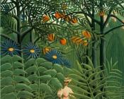 亨利卢梭 - Woman Walking in an Exotic Forest